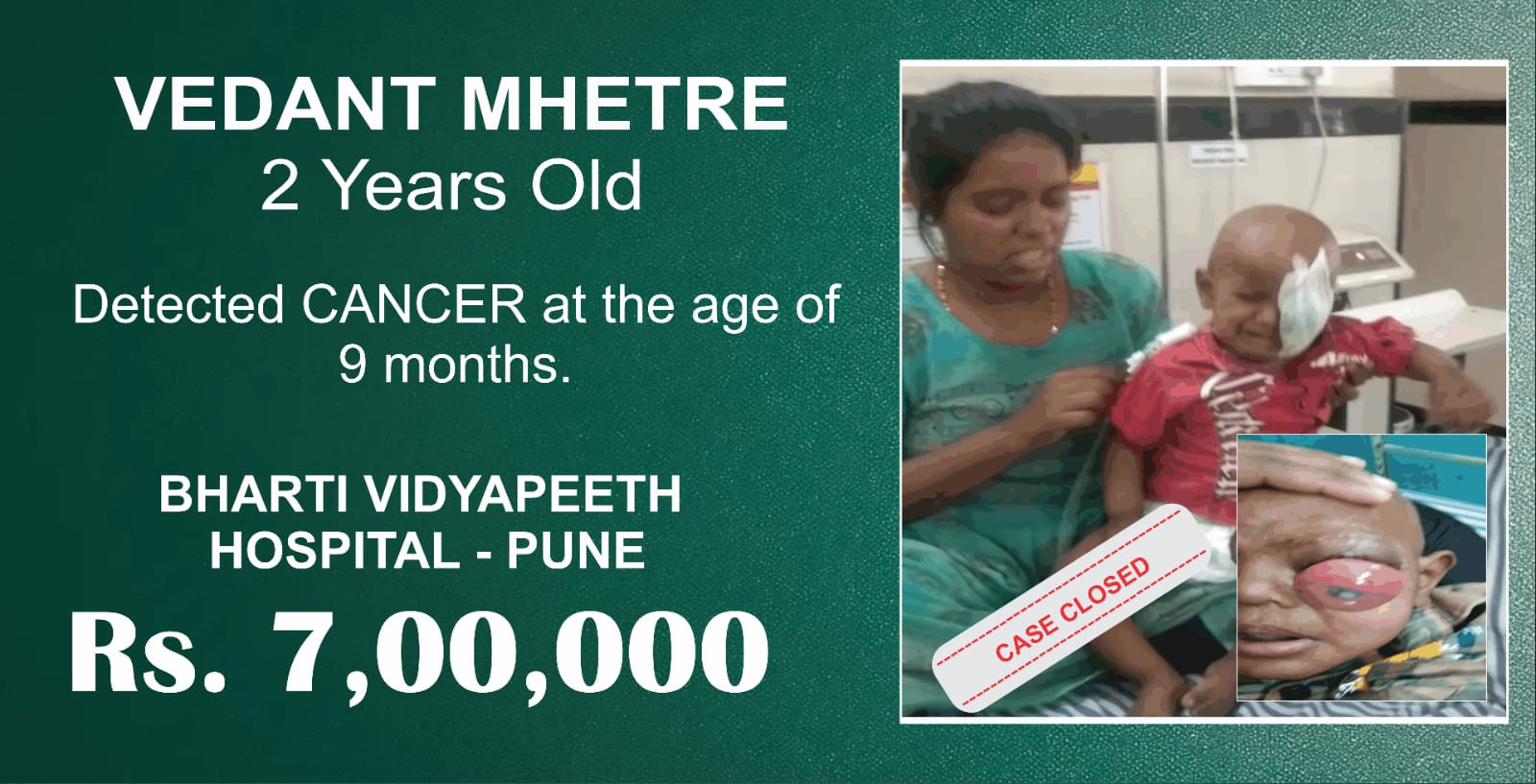 Urgent Help Needed to Save 13 month Old Vedant (CASE CLOSED)