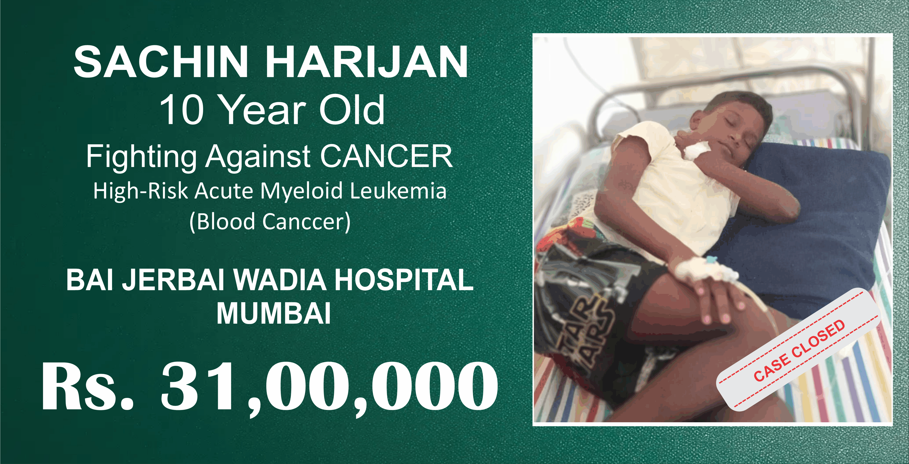 Urgent Support Needed for 10-Year-Old Sachin Madhu Harijan (CASE CLOSED)
